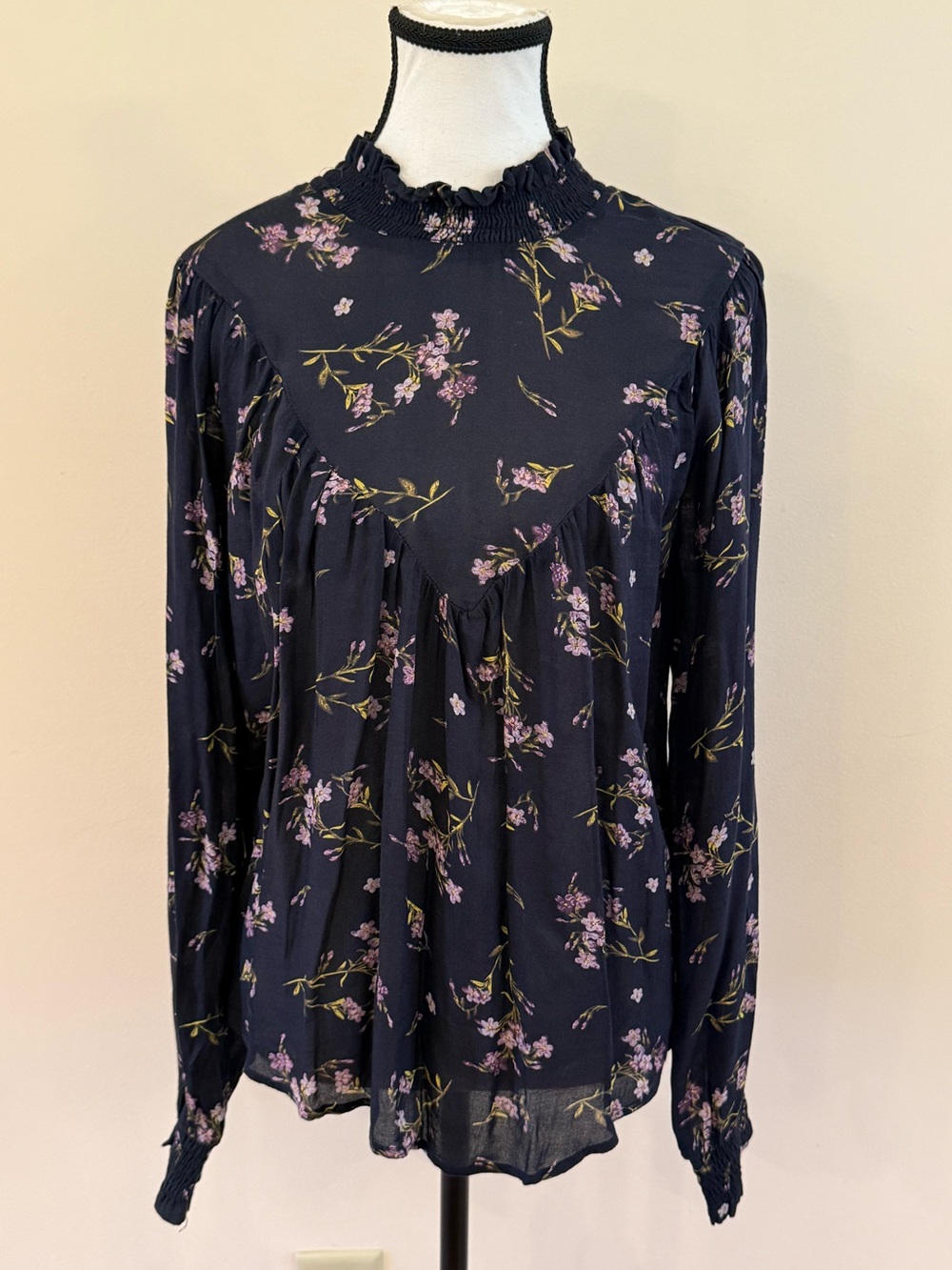 William Rast Long Sleeve Floral Blouse Size Small